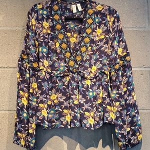 SALE-Anthropologie Meadow Rue Print Blouse